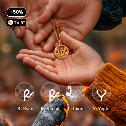 Familien-Initialen Monogramm-Halskette