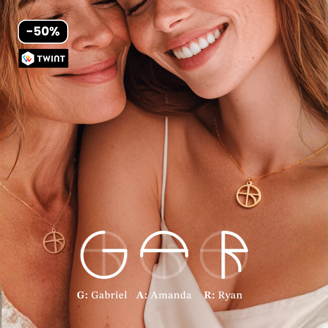 Familien-Initialen Monogramm-Halskette