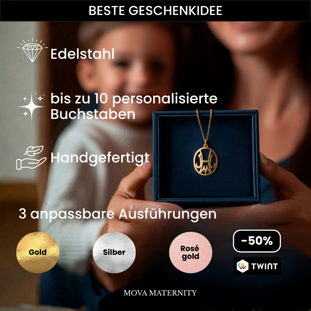 Familien-Initialen Monogramm-Halskette