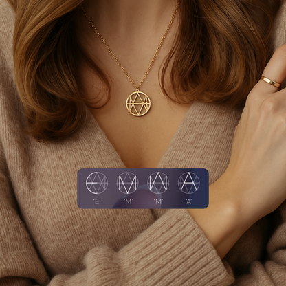 Familien-Initialen Monogramm-Halskette