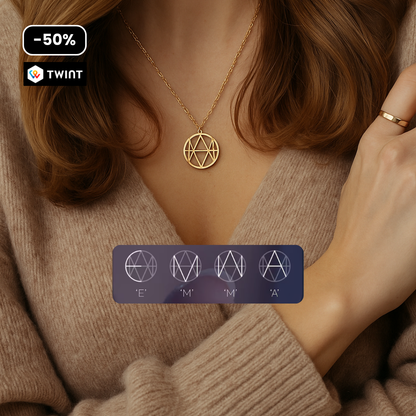 Familien-Initialen Monogramm-Halskette