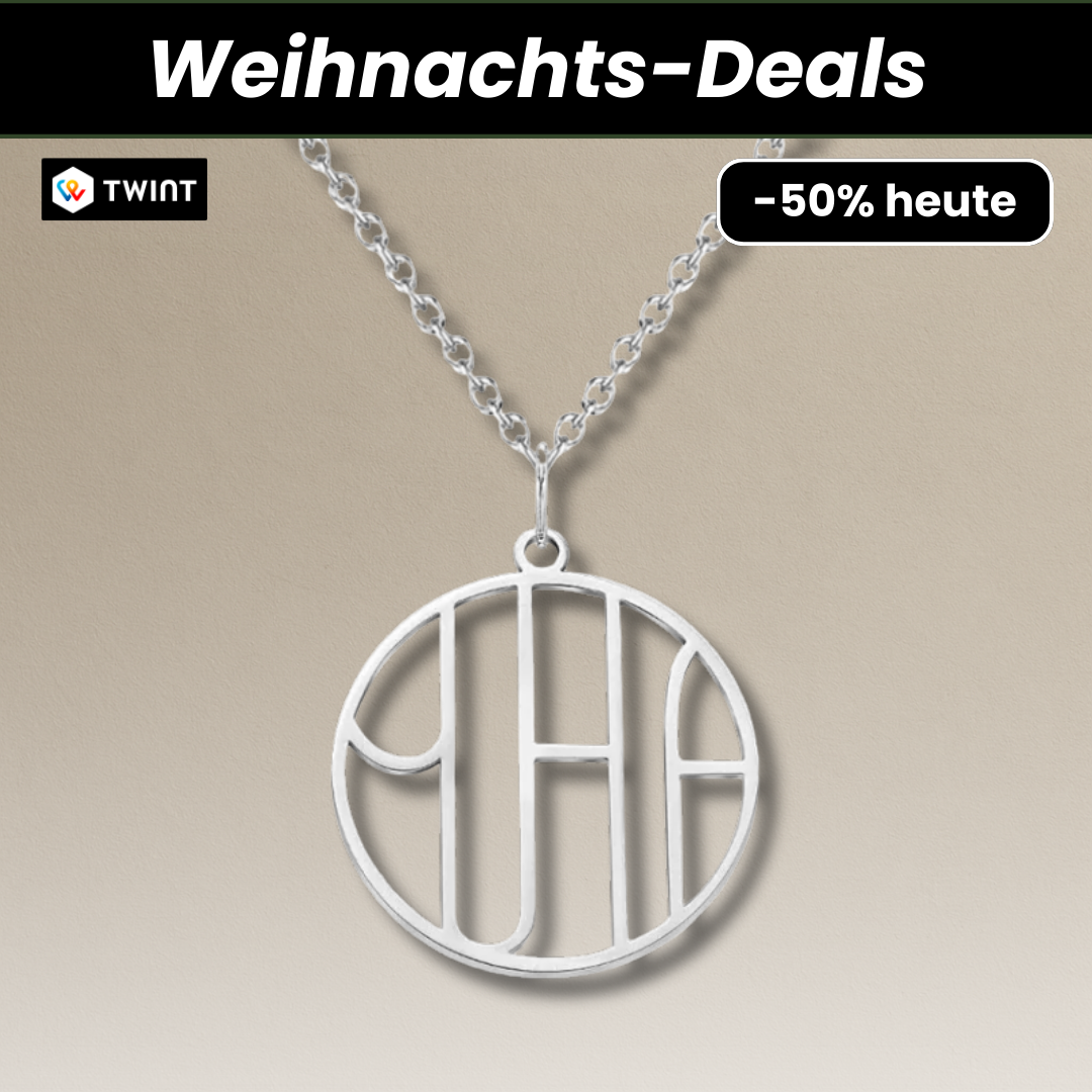 Familien-Initialen Monogramm-Halskette