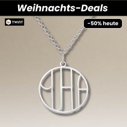 Familien-Initialen Monogramm-Halskette