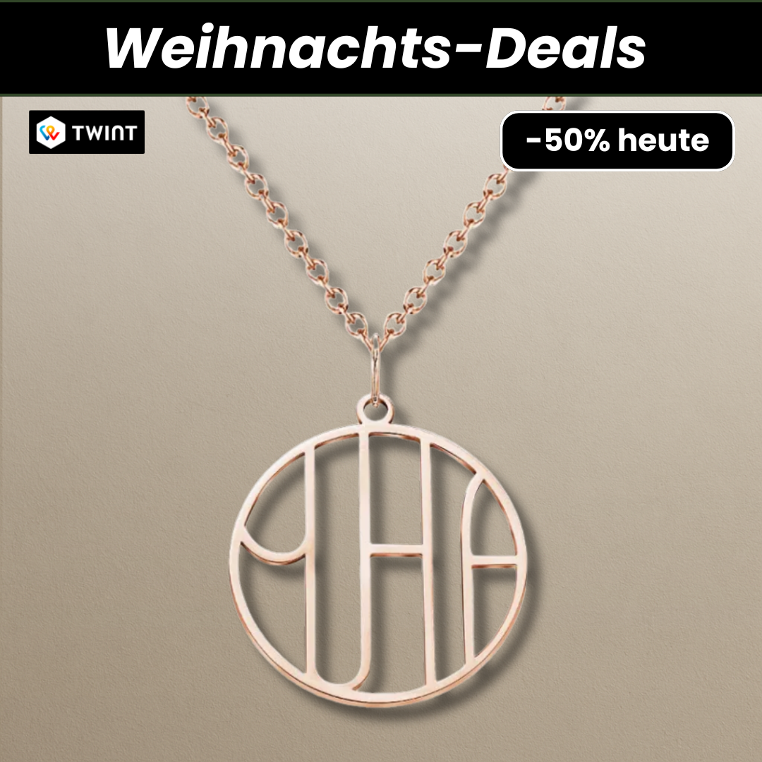 Familien-Initialen Monogramm-Halskette