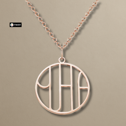 Familien-Initialen Monogramm-Halskette