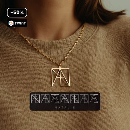 Familien-Initialen Monogramm-Halskette