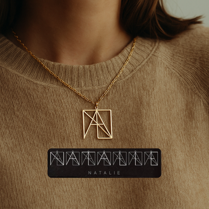 Familien-Initialen Monogramm-Halskette