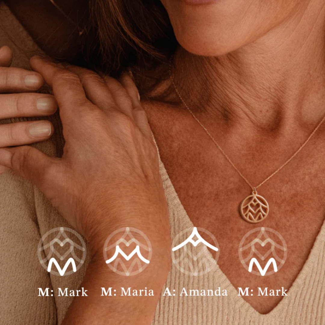 Familien-Initialen Monogramm-Halskette