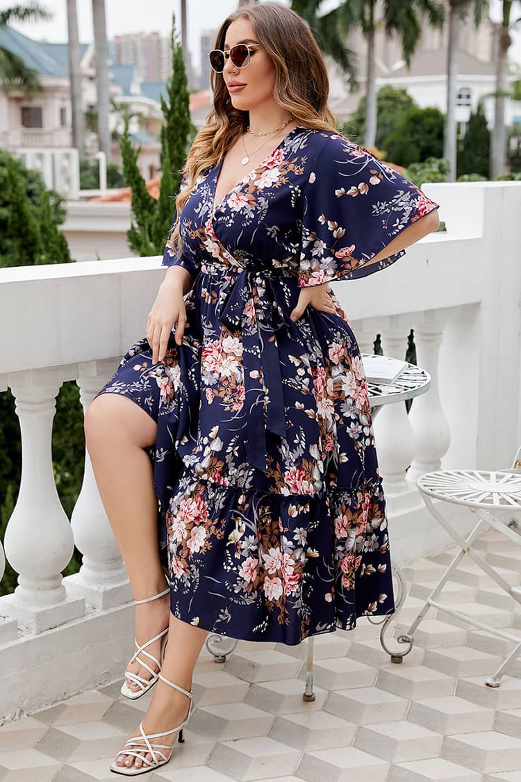 Robe A Fleurs Champêtre  Grande Taille