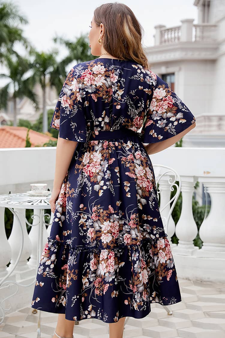 Robe A Fleurs Champêtre  Grande Taille