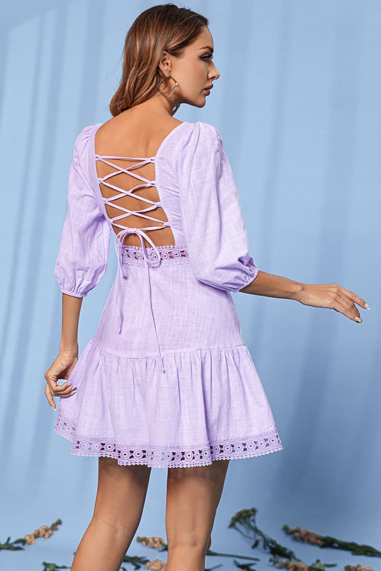 Robe A Lacet  Champêtre