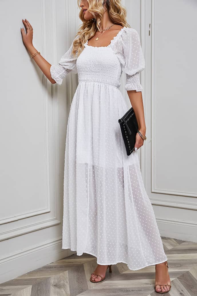 Robe Blanche Champêtre  Chic