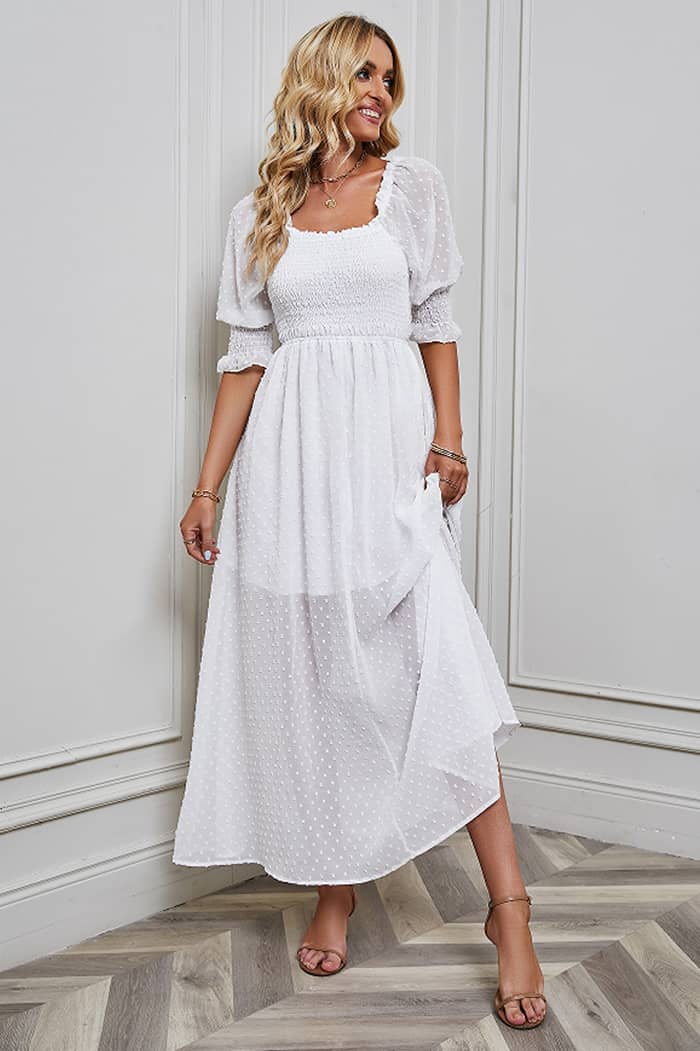 Robe Blanche Champêtre  Chic