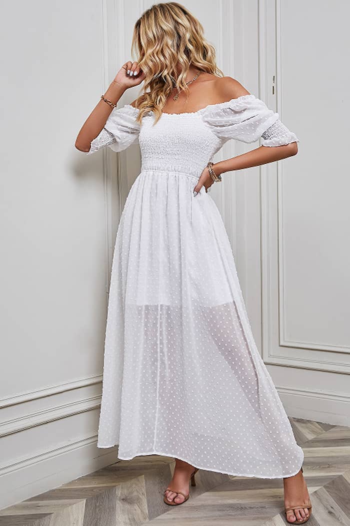 Robe Blanche Champêtre  Chic
