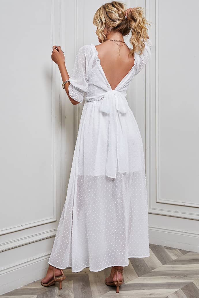 Robe Blanche Champêtre  Chic