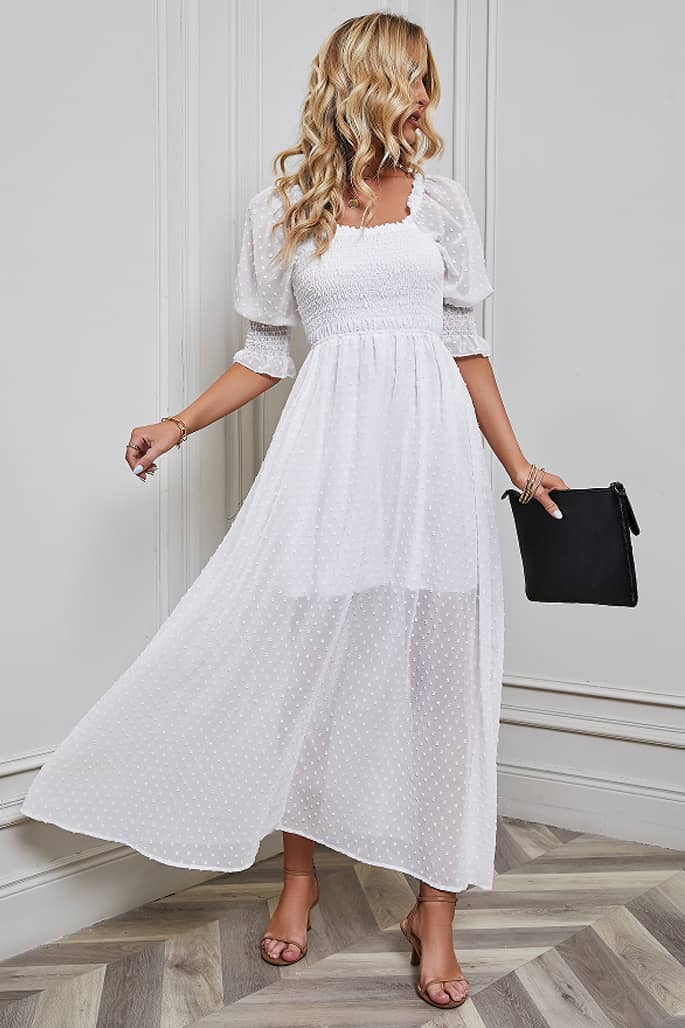 Robe Blanche Champêtre  Chic