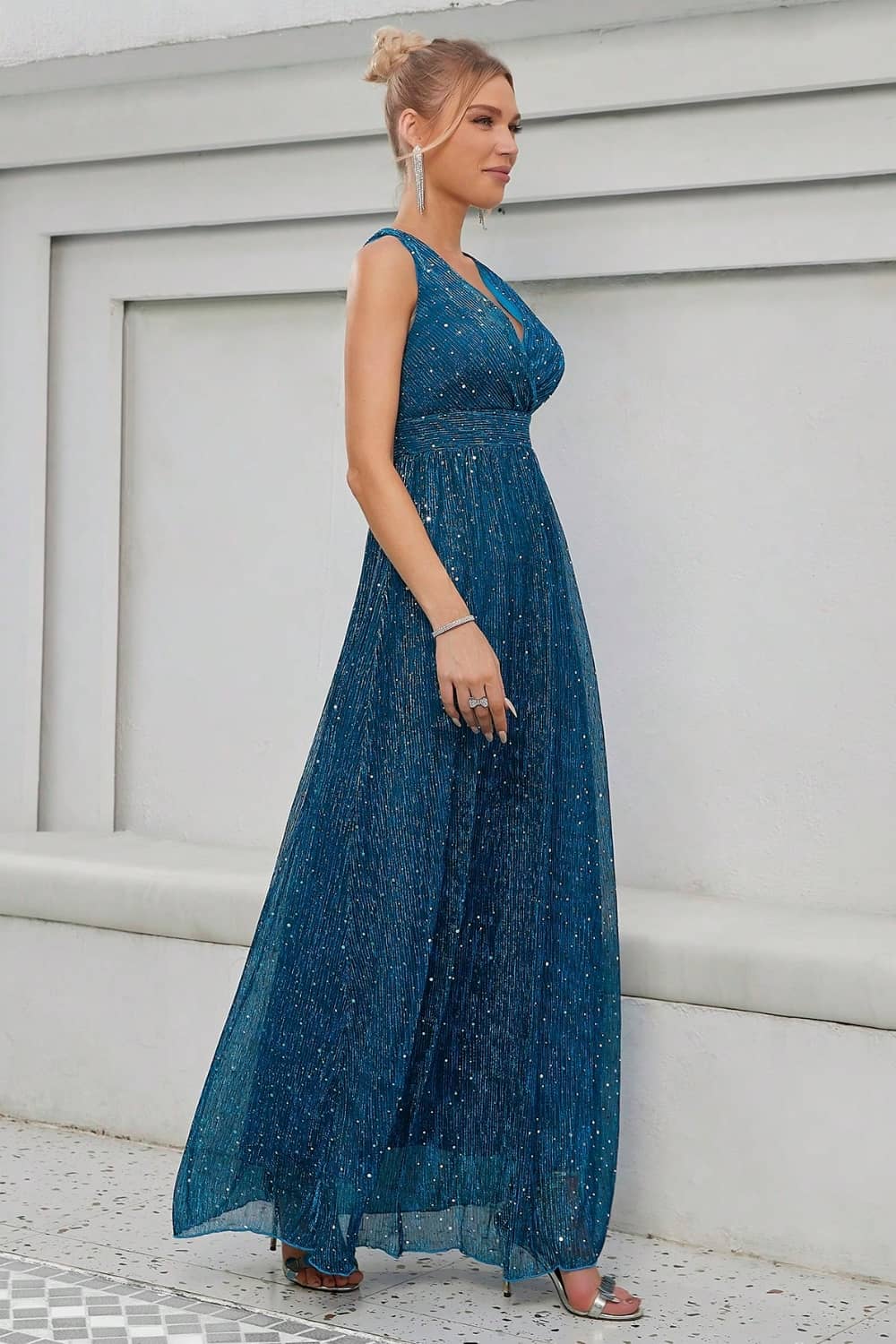 Robe Bleue Pailletée