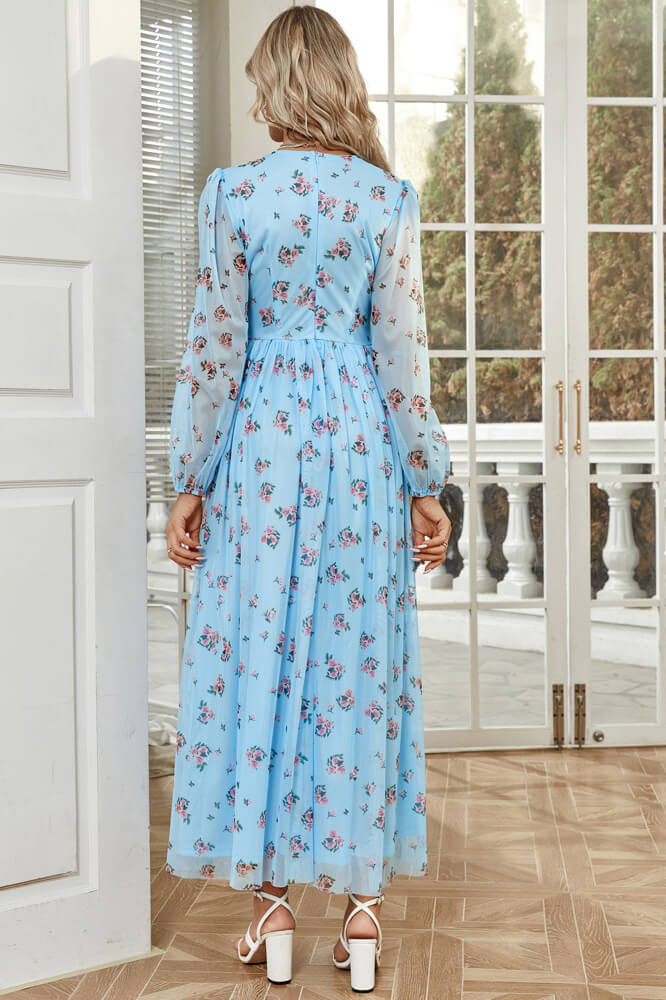 Robe Champêtre  Bleue