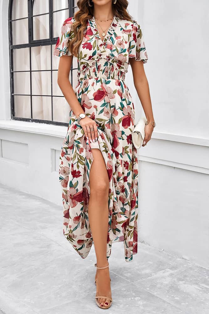 Robe De Printemps  Pour Mariage Champêtre Invitée