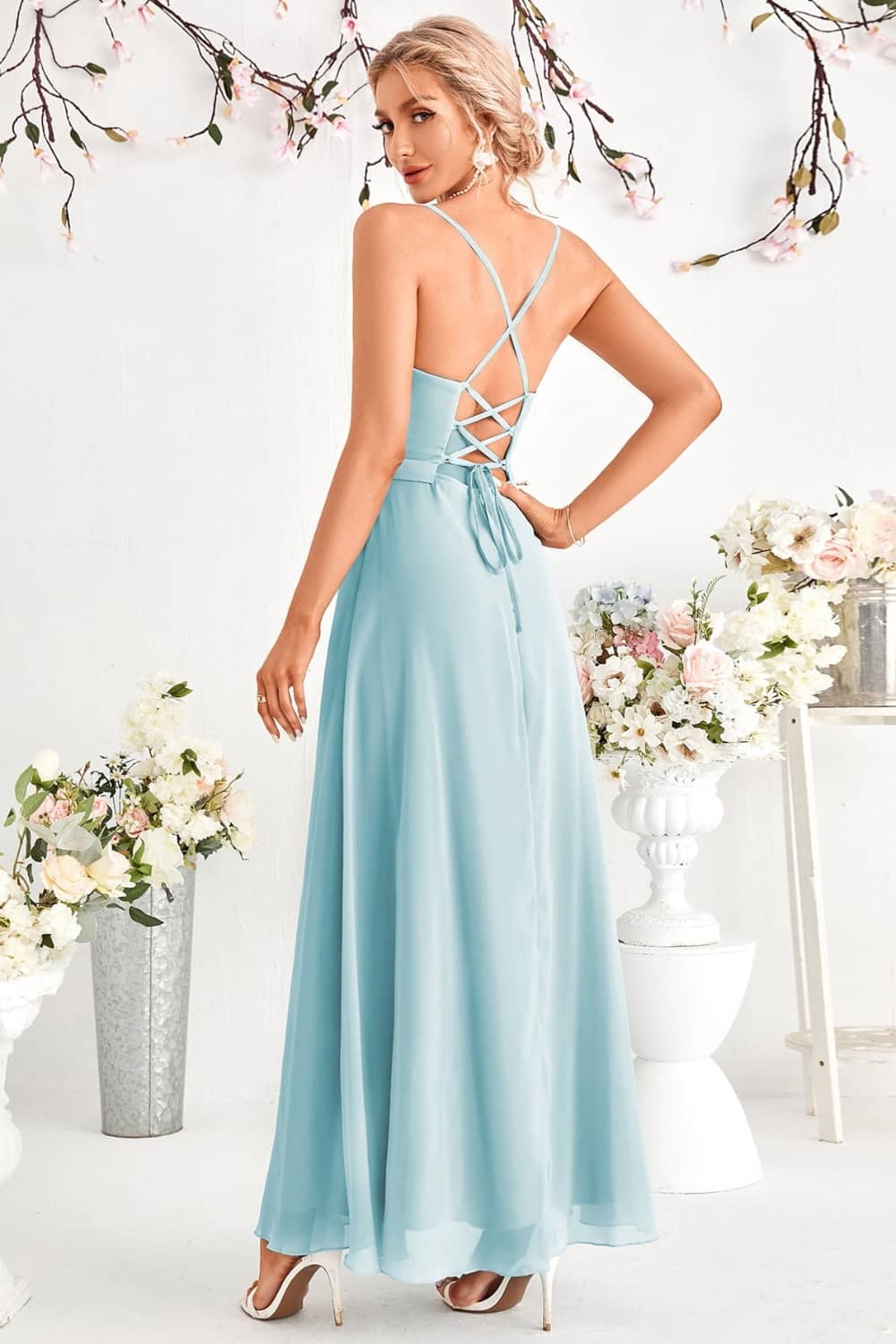 Robe Fendue Bleue