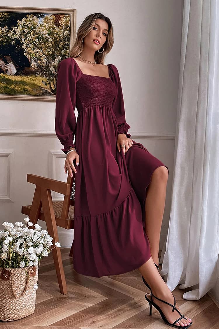Robe Fluide Champêtre  Rétro