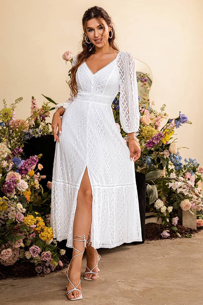 Robe Longue Blanche  Champêtre