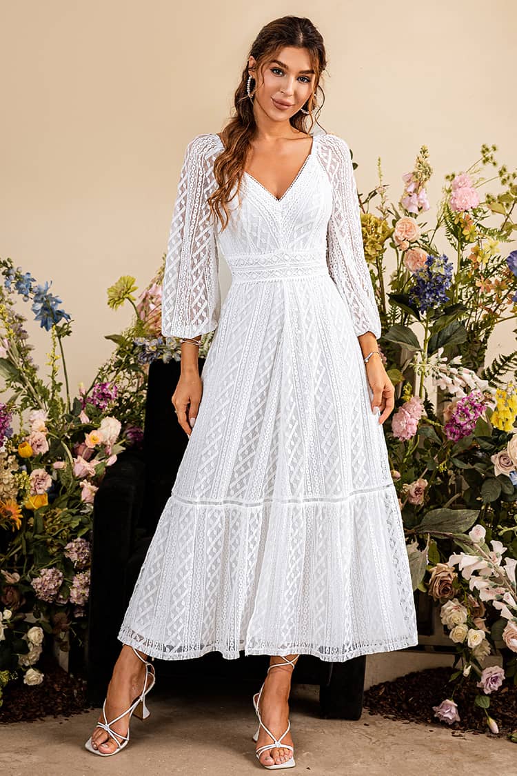 Robe Longue Blanche  Champêtre