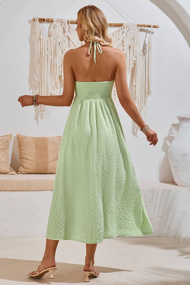 Robe Longue Champêtre Avec  Encolure Américaine