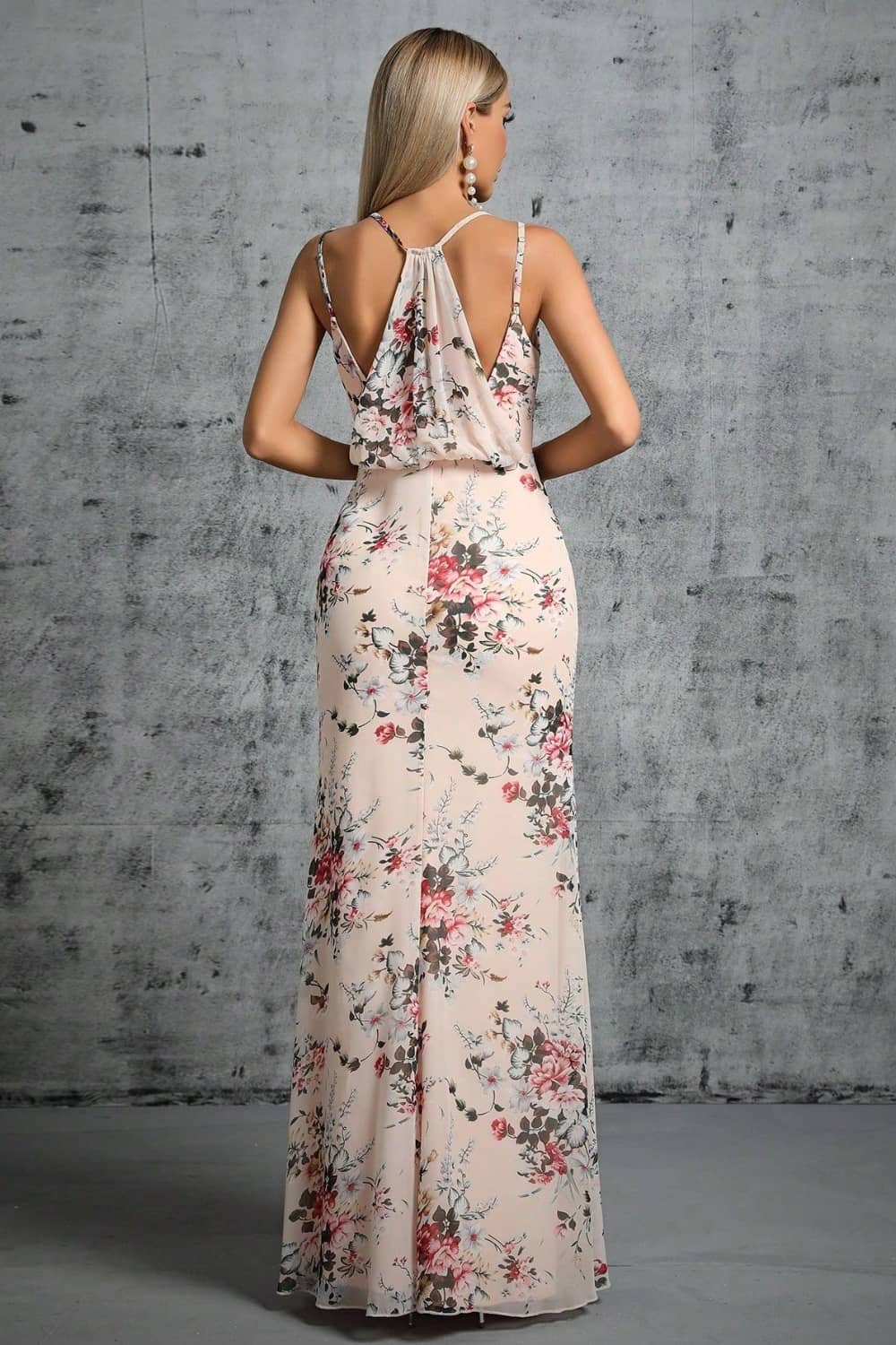 Robe Longue Fendue  Fleurie