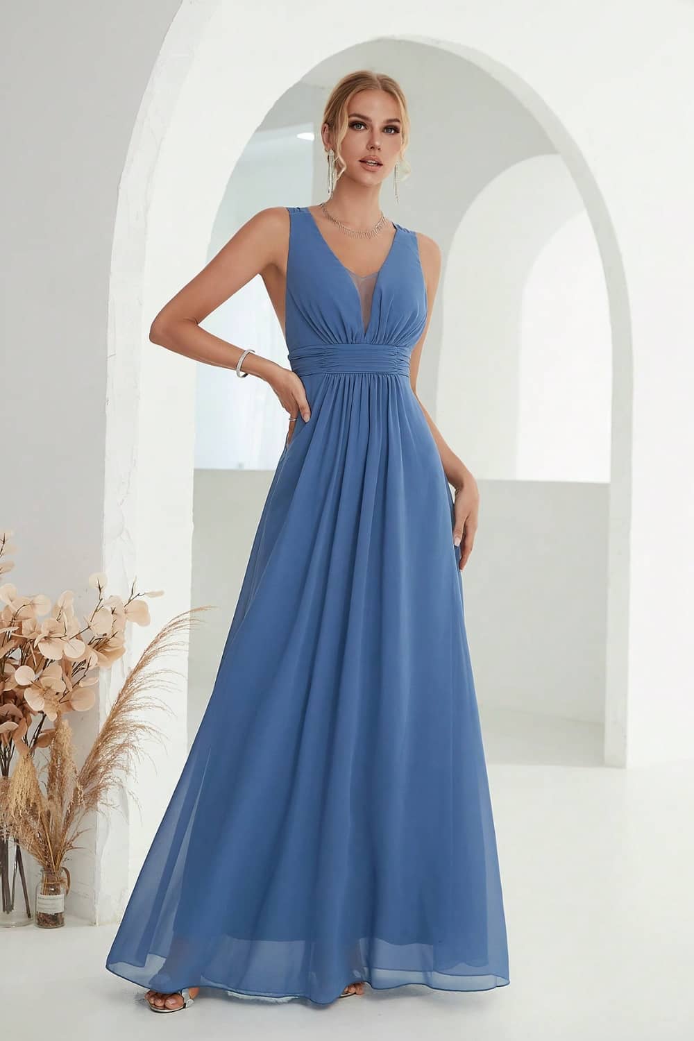 Robe Longue Fluide  Dos Nu