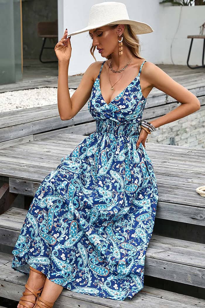 Robe Longue Imprimé  Champêtre