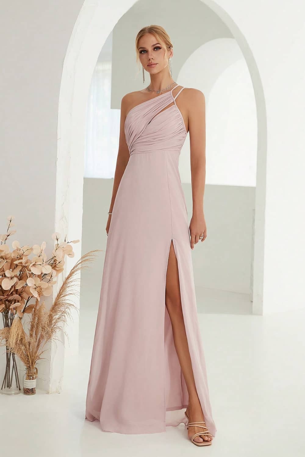 Robe Longue  One Shoulder