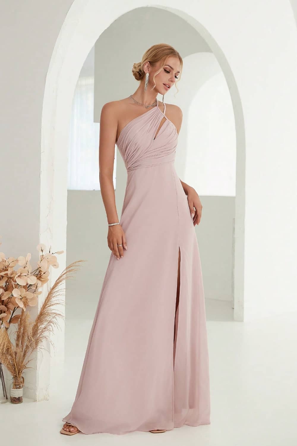 Robe Longue  One Shoulder