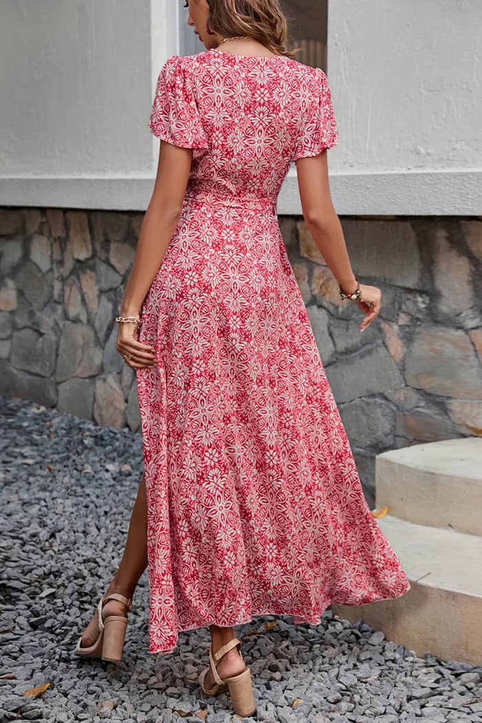 Robe Portefeuille Longue  Champêtre
